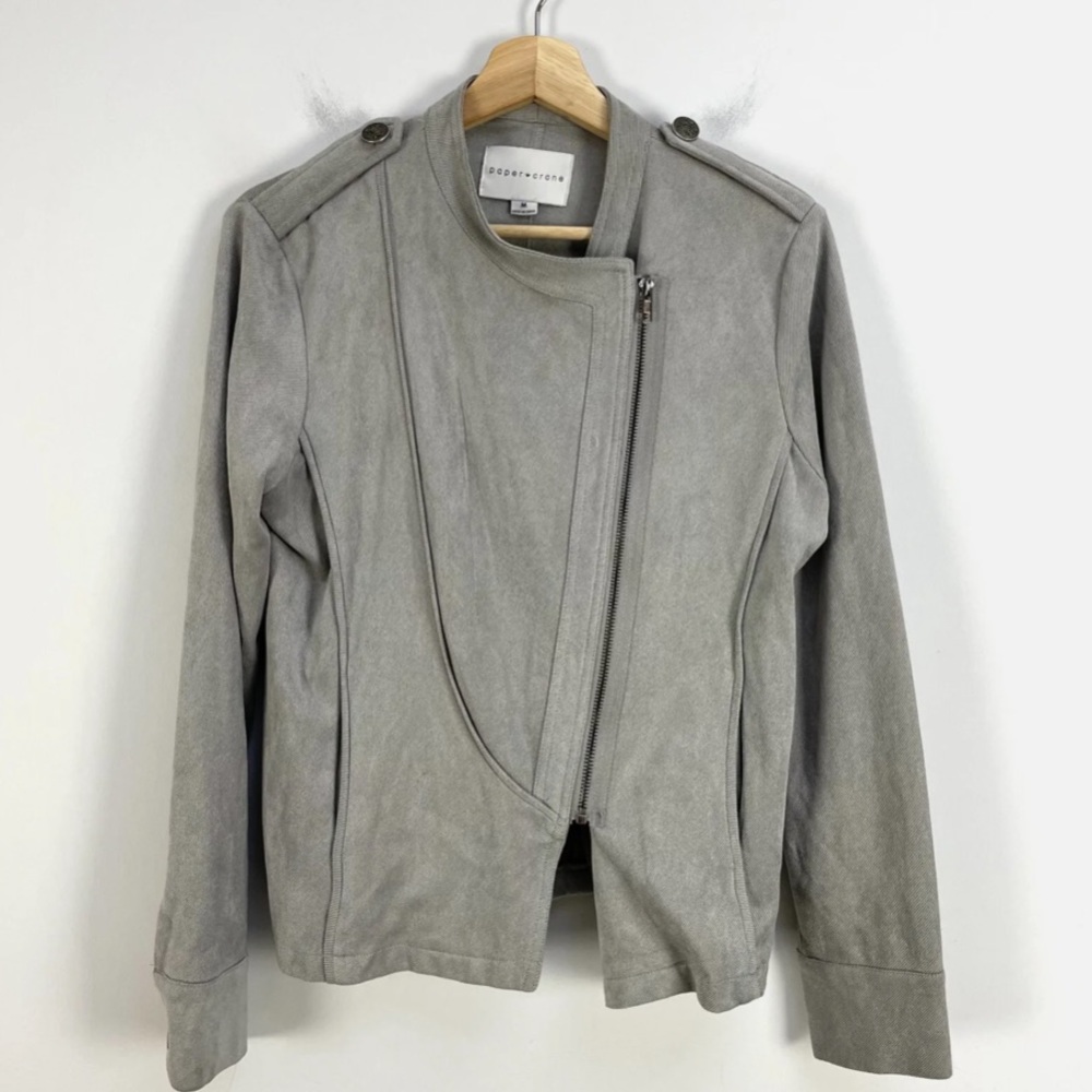 Paper Crane Womens Gray Jacket